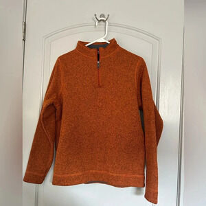 Peter Millar Crown Sport Thermal Flow Orange Mirco Fleece size small fall preppy